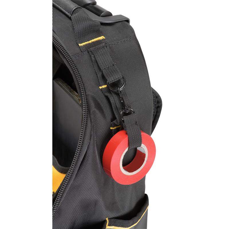 DeWalt Polyester/Tarpaulin Pro Backpack on Wheels Tool Bag 46 pocket Black/Yellow