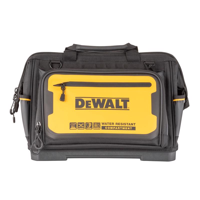DeWalt Polyester/Tarpaulin Open Mouth All-Purpose Tool Bag 19 pocket Black/Yellow