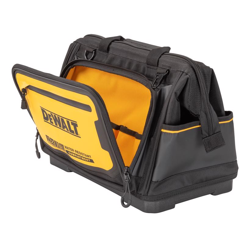DeWalt Polyester/Tarpaulin Open Mouth All-Purpose Tool Bag 19 pocket Black/Yellow