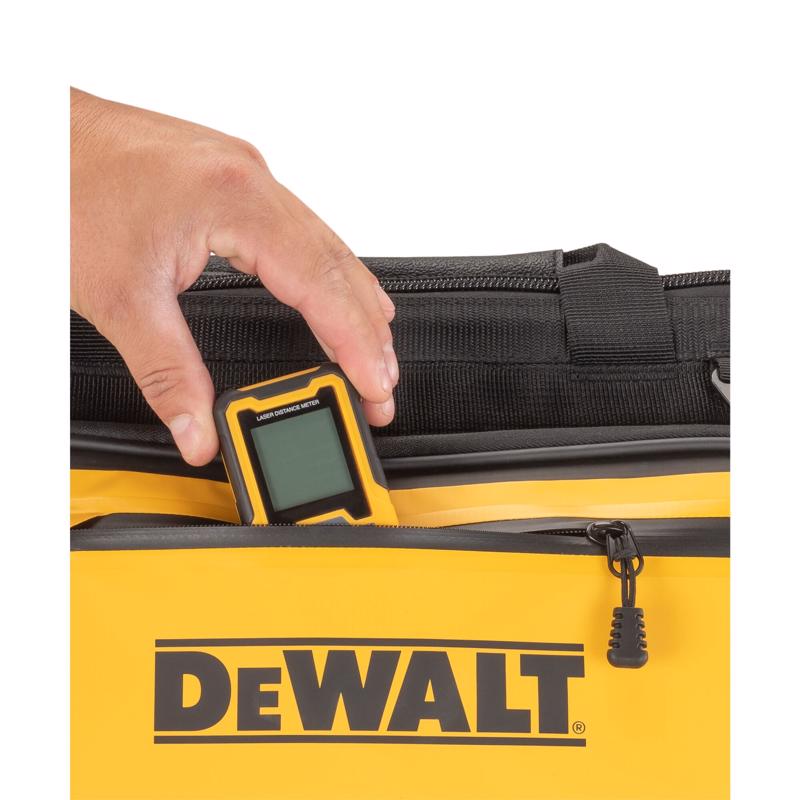 DeWalt Polyester/Tarpaulin Open Mouth All-Purpose Tool Bag 19 pocket Black/Yellow