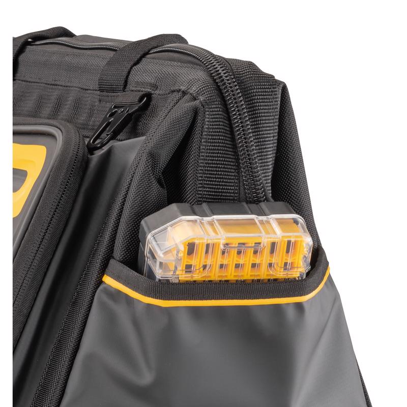 DeWalt Polyester/Tarpaulin Open Mouth All-Purpose Tool Bag 19 pocket Black/Yellow