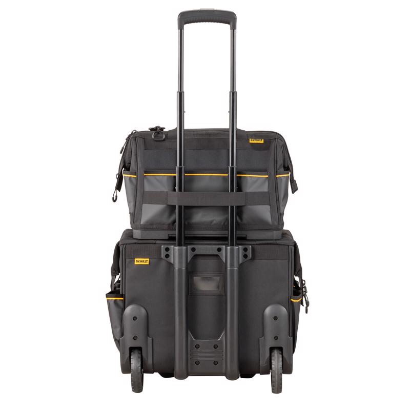 DeWalt Polyester/Tarpaulin Open Mouth All-Purpose Tool Bag 19 pocket Black/Yellow