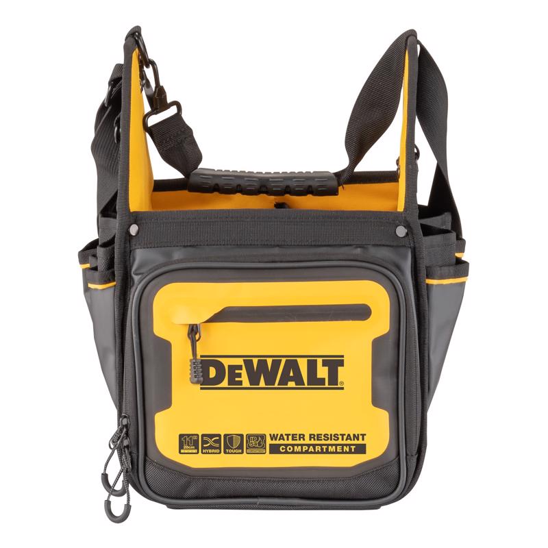 DeWalt Ballistic Nylon Electrician Tote Tote Bag 34 pocket Black/Yellow