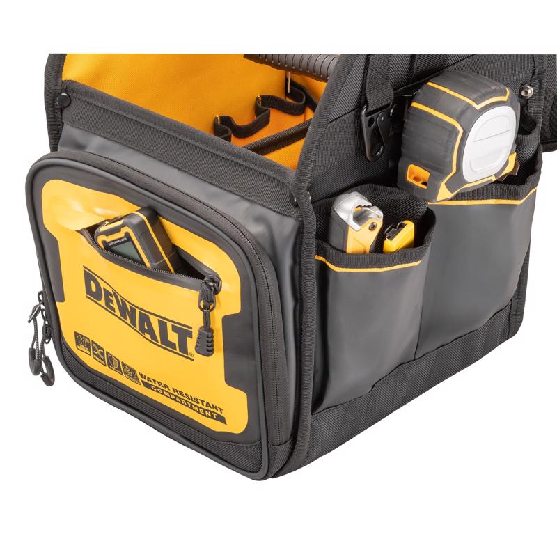 DeWalt Ballistic Nylon Electrician Tote Tote Bag 34 pocket Black/Yellow