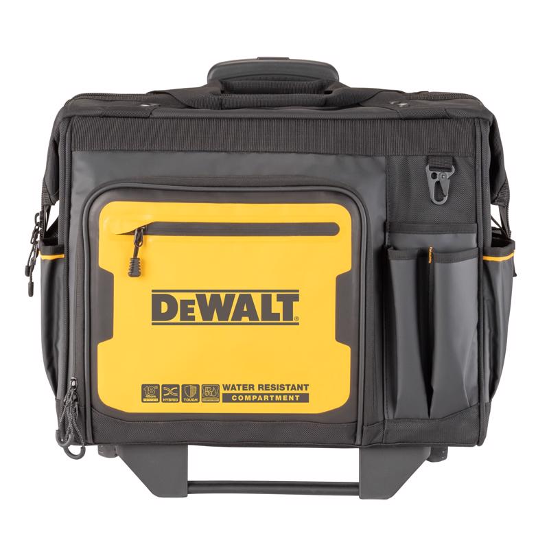 DeWalt Ballistic Nylon Tool Bag On Wheels Roller Tool Bag 27 pocket Black/Yellow