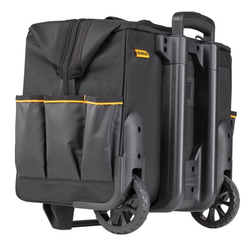 DeWalt Ballistic Nylon Tool Bag On Wheels Roller Tool Bag 27 pocket Black/Yellow