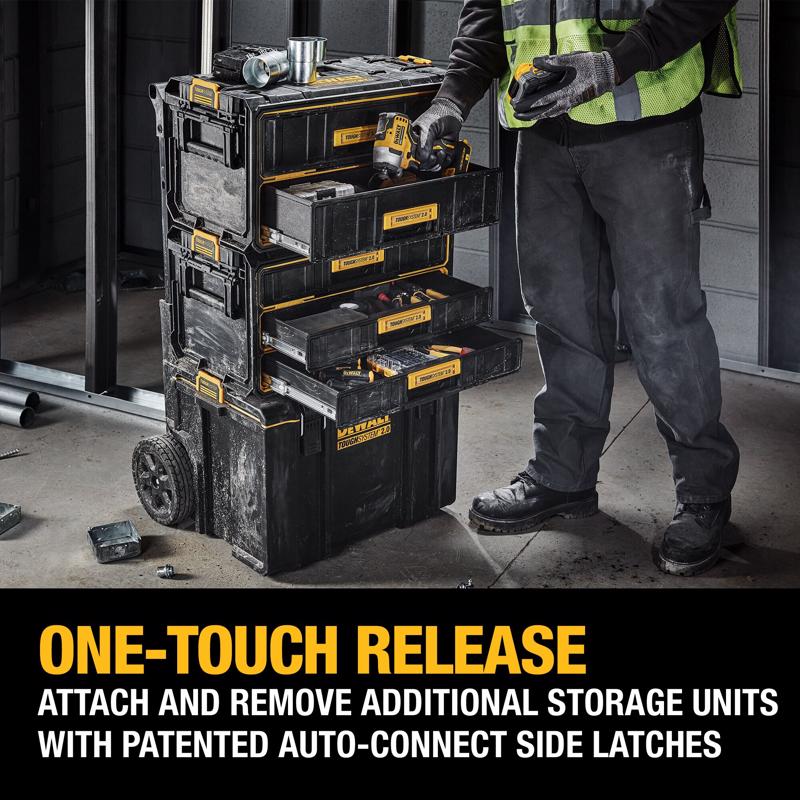 DeWalt ToughSystem 2.0 21.3 in. Tool Box Black/Yellow