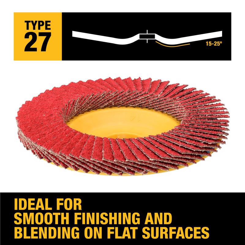 DeWalt MaxTrim 4-1/2 in. D X 7/8 in. Ceramic Trim Flap Disc 40 Grit