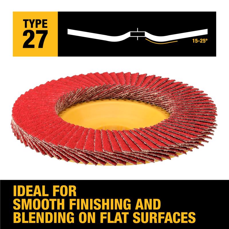 DeWalt MaxTrim 4-1/2 in. D X 7/8 in. Ceramic Trim Flap Disc 60 Grit