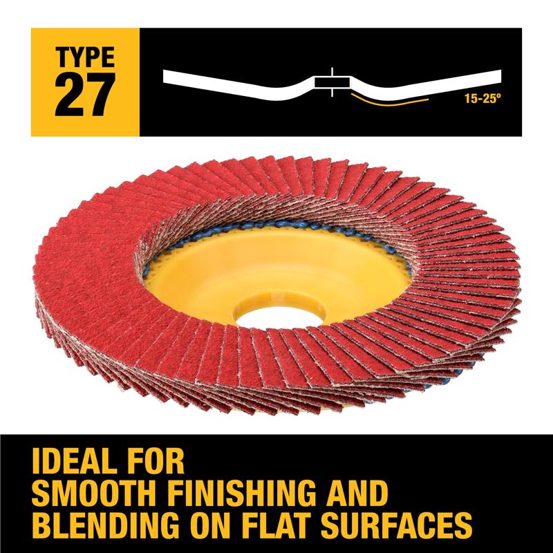 DeWalt MaxTrim 4-1/2 in. D X 7/8 in. Ceramic Trim Flap Disc 80 Grit