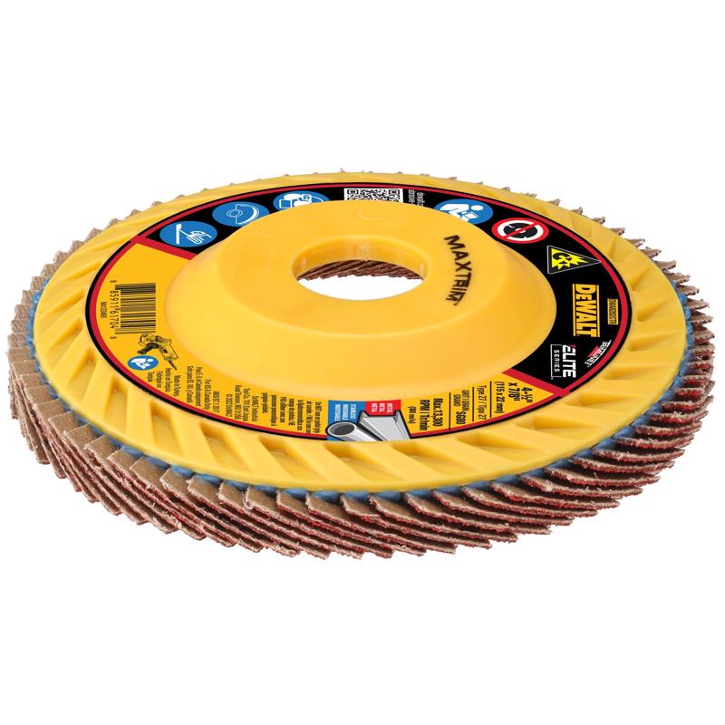 DeWalt MaxTrim 4-1/2 in. D X 7/8 in. Ceramic Trim Flap Disc 80 Grit