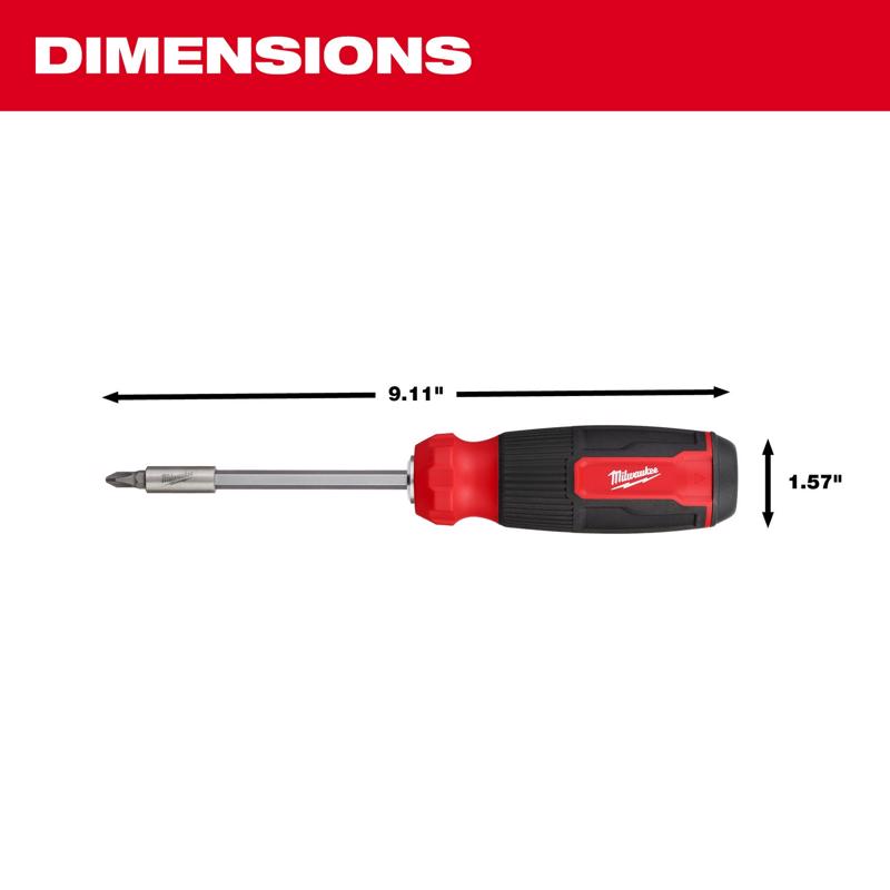 Milwaukee Hex Shank 14-in-1 Multi-Bit Screwdriver 9.11 in.