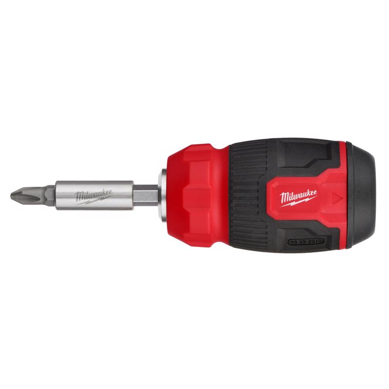 Milwaukee Hex Shank 8-in-1 Compact Multi-Bit Screwdriver 4.69 in.