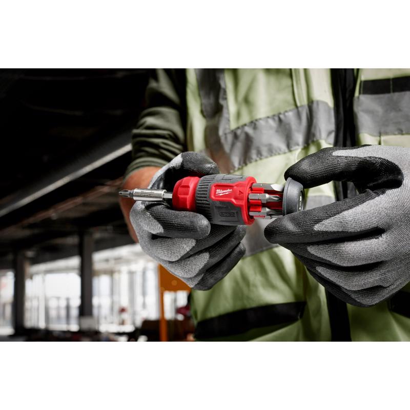 Milwaukee Hex Shank 8-in-1 Compact Multi-Bit Screwdriver 4.69 in.