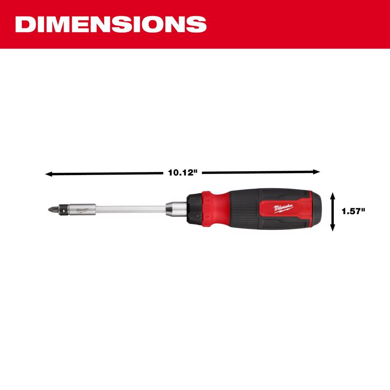 Milwaukee Hex Shank 27-in-1 Ratcheting Multi-Bit Screwdriver 10.12 in.