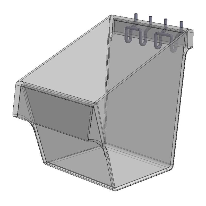 9.25 in. H X 5.5 in. W X 4 in. L Clear Bulk Bin Acrylic
