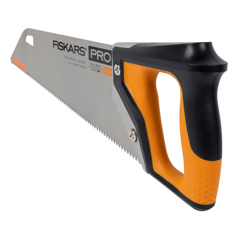 Fiskars PowerTooth 15 in. Steel Universal Hand Saw 13 TPI Coarse