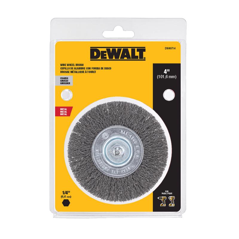 DeWalt 4 in. Coarse Crimped Wire Wheel Brush Metal 4500 rpm