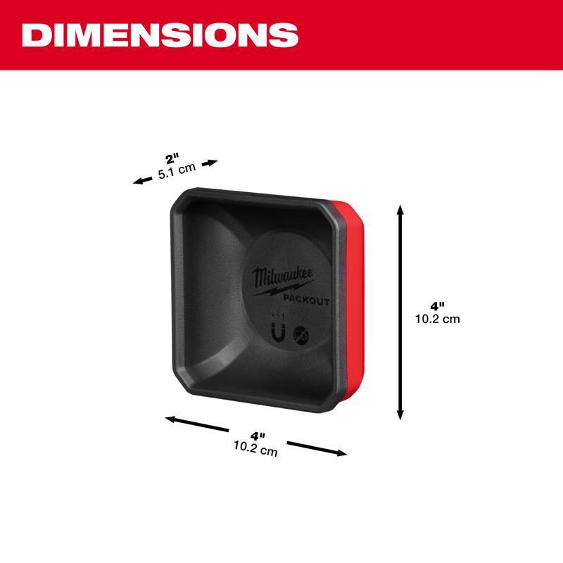 Milwaukee Packout Shop Storage Garage Organizer Magnetic Tray Black/Red