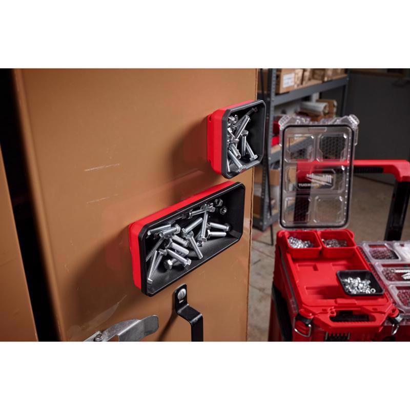 Milwaukee Packout Shop Storage Garage Organizer Magnetic Tray Black/Red