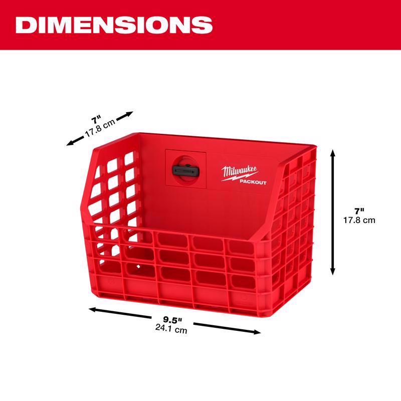 Milwaukee Packout Shop Storage Garage Organizer Tool Storage Bin Red
