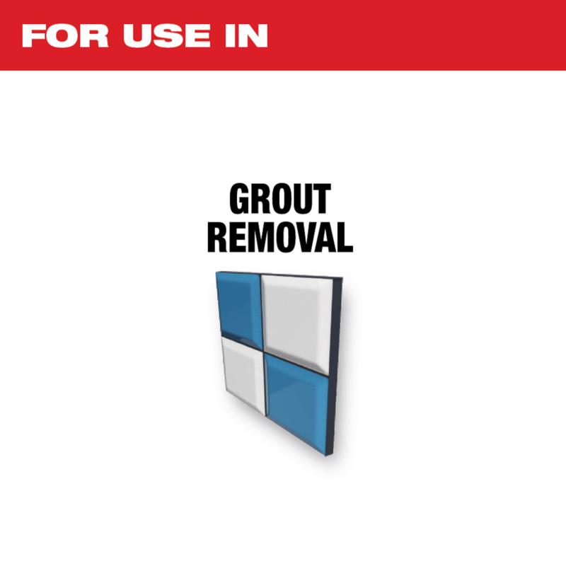 Milwaukee 3.88 in. L X 0.5 in. W Diamond Grit Open-Lok Contoured Boot Grout Removal Blade