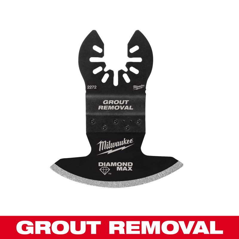 Milwaukee 3.88 in. L X 0.5 in. W Diamond Grit Open-Lok Contoured Boot Grout Removal Blade