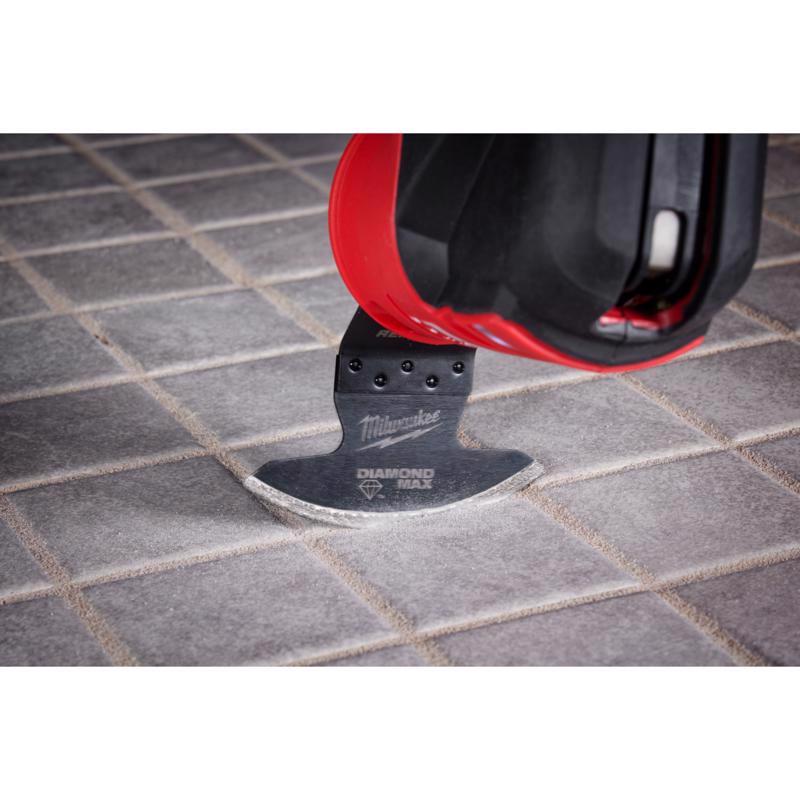 Milwaukee 3.88 in. L X 0.5 in. W Diamond Grit Open-Lok Contoured Boot Grout Removal Blade