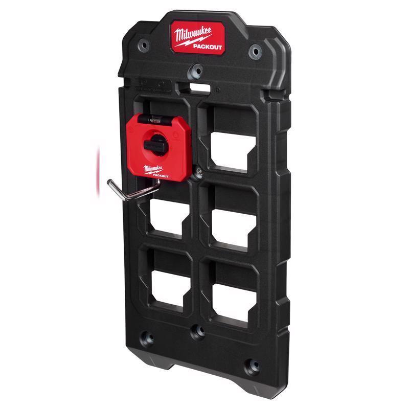 Milwaukee Packout Shop Storage Small Black/Red Plastic 4 in. L Straight Hook 15 lb