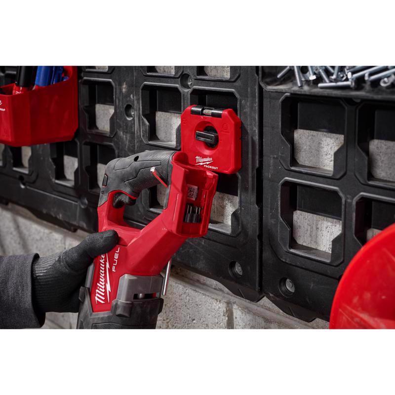 Milwaukee Packout Shop Storage Small Black/Red Plastic 4 in. L Straight Hook 15 lb