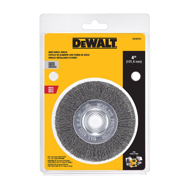DeWalt 4 in. Coarse Crimped Wire Wheel Brush Metal 4500 rpm
