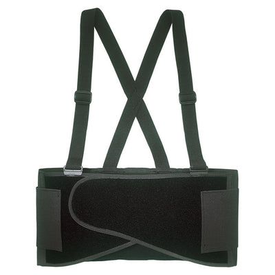 CLC 32 in to 38 in. Elastic Support Belt with Suspenders Back Support Belt Black M
