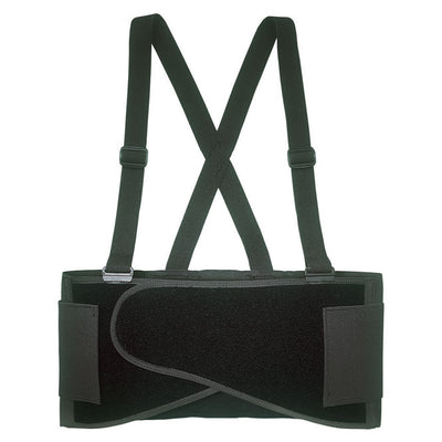 CLC 38 in to 47 in. Elastic Support Belt with Suspenders Back Support Belt Black L