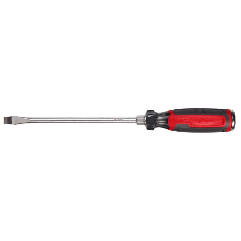 Milwaukee Made in USA Cushion Grip 3/8 in. Slotted Made in USA Screwdriver 1 pk MT210