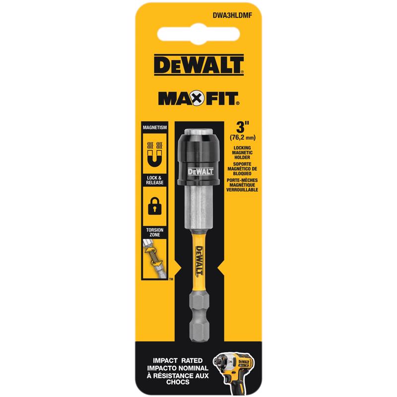 DeWalt Max Fit 3 in. Steel Magnetic Bit Holder 1/4 in. Hex Shank