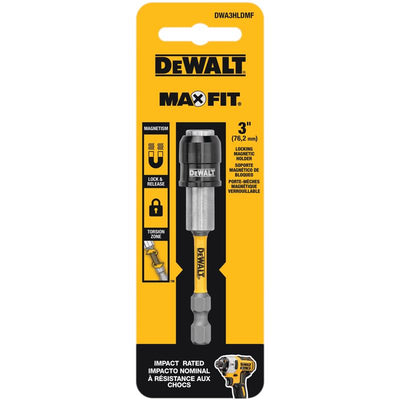 DeWalt Max Fit 3 in. Steel Magnetic Bit Holder 1/4 in. Hex Shank
