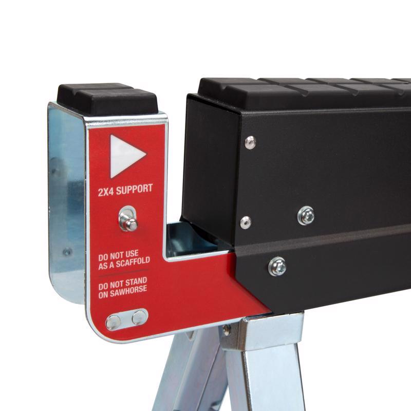 Steelman 32 in. H X 42 in. W X 24.25 in. D Adjustable Folding Sawhorse 1300 lb. cap.