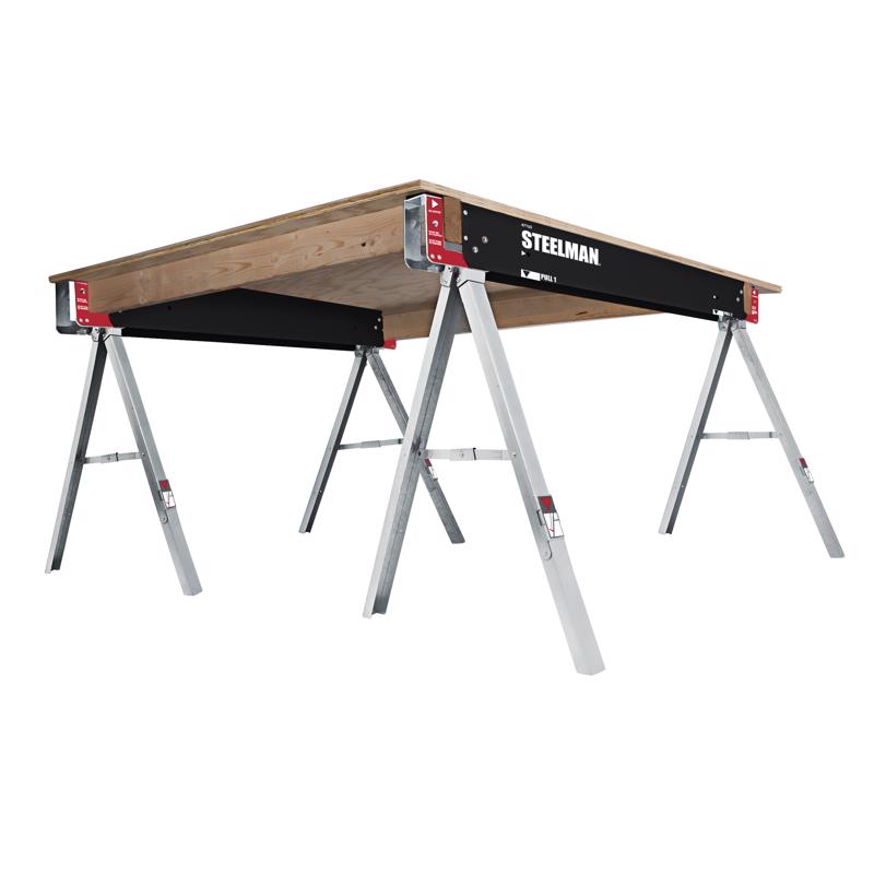 Steelman 30 in. H X 47 in. W X 22 in. D Folding Sawhorse 1100 lb. cap.