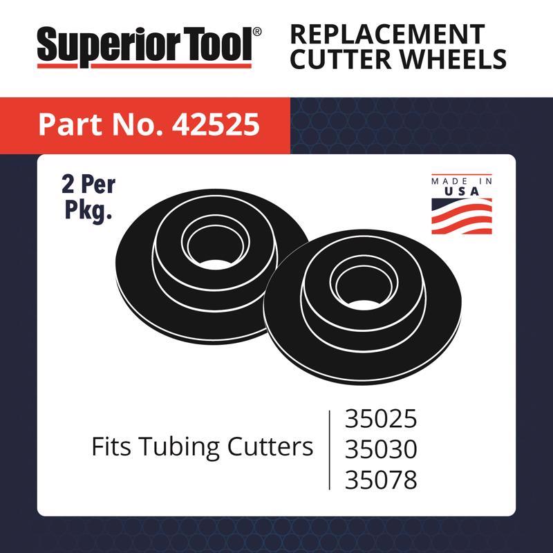 Superior Tool Replacement Cutter Wheel Black