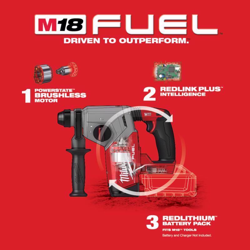 Milwaukee M18 FUEL Cordless SDS-Plus Rotary Hammer Drill Tool Only