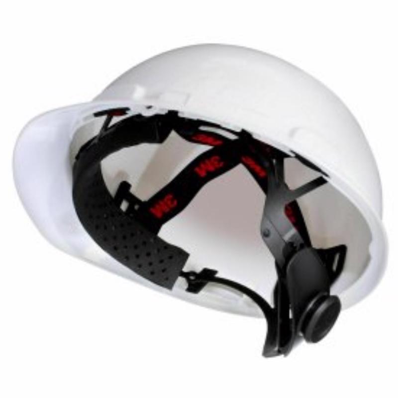 3M SecureFit 4-Point Ratchet Hard Hat White Vented