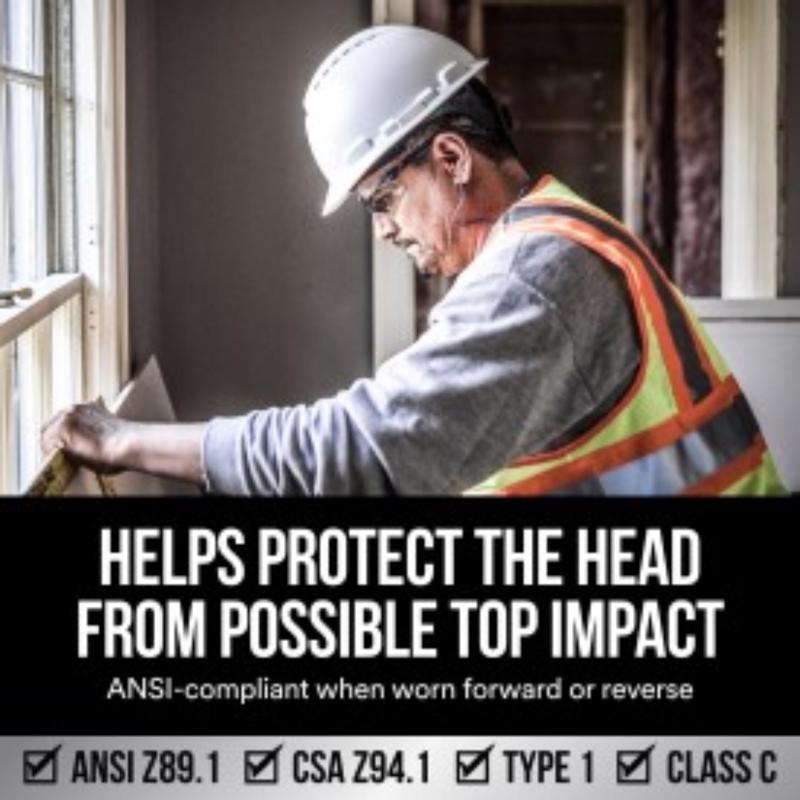 3M SecureFit 4-Point Ratchet Hard Hat White Vented