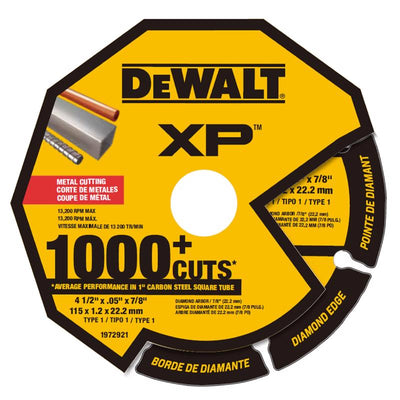 DeWalt XP 4-1/2 in. D X 7/8 in. Diamond Metal Cutting Wheel