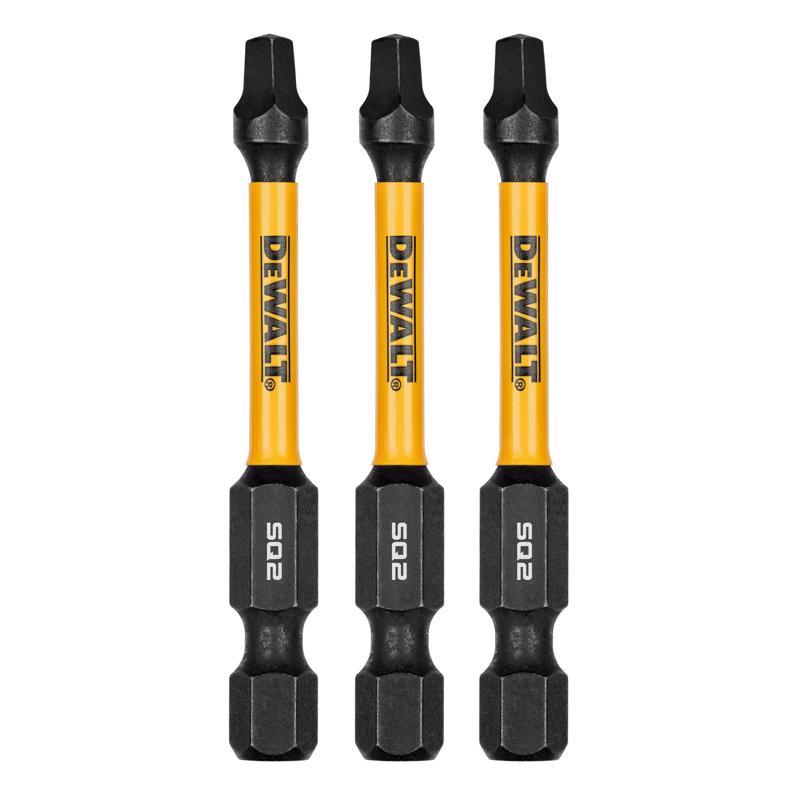 DeWalt FlexTorq Square #2 X 2.25 in. L Drill and Driver Bit Set Steel 3 pc