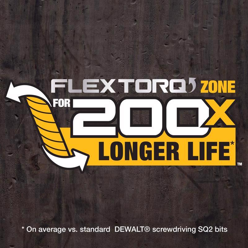 DeWalt FlexTorq Square #2 X 2.25 in. L Drill and Driver Bit Set Steel 3 pc