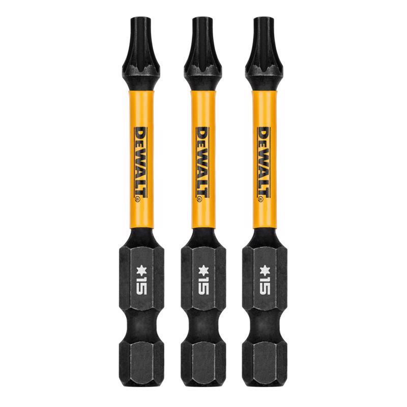 DeWalt FlexTorq Torx T15 X 2.25 in. L Drill and Driver Bit Set Steel 3 pc