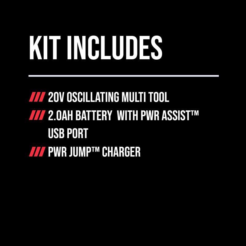 SKIL 20V PWR CORE 20 Cordless Oscillating Multi-Tool Kit (Battery & Charger)