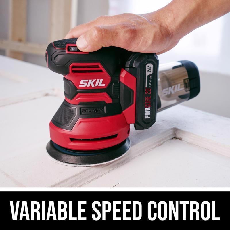 SKIL 20V PWR Core 20 Cordless Random Orbit Sander Kit (Battery & Charger)
