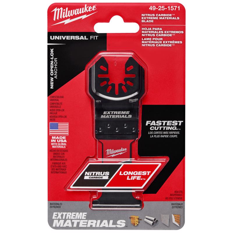 Milwaukee Nitrus Carbide 1-3/8 in. W Carbide Open-Lok Oscillating Saw Blade Multi-Material