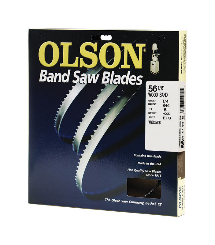 Olson 56.1 in. L X 0.3 in. W Carbon Steel Band Saw Blade 6 TPI Hook teeth
